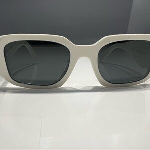 Prada White and Black Sunglasses